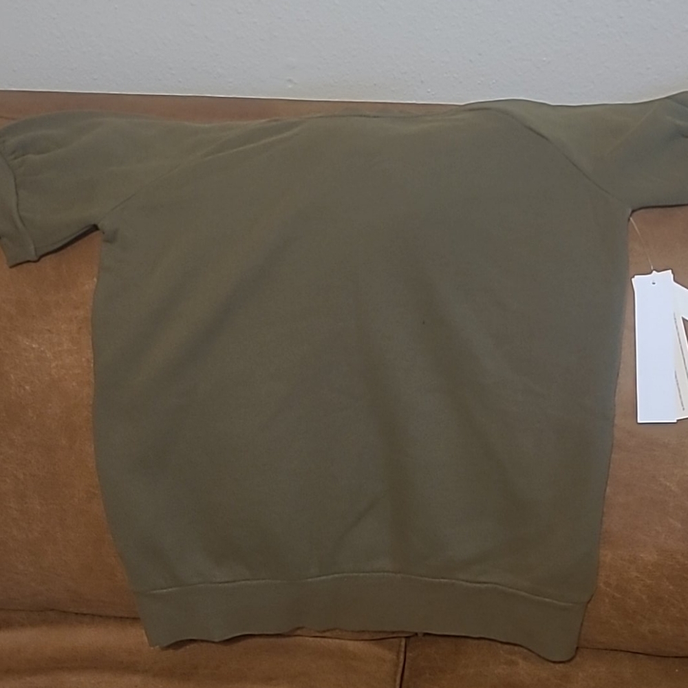 Dark olive green sweat short